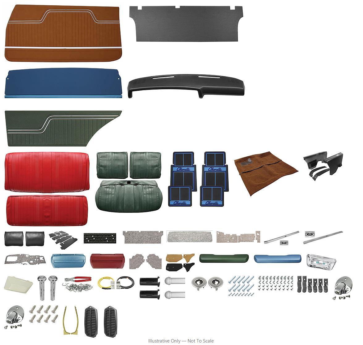 Photo of Interior Kit, 1970 Chevelle Stage III, Split Bench, Coupe, Legendary