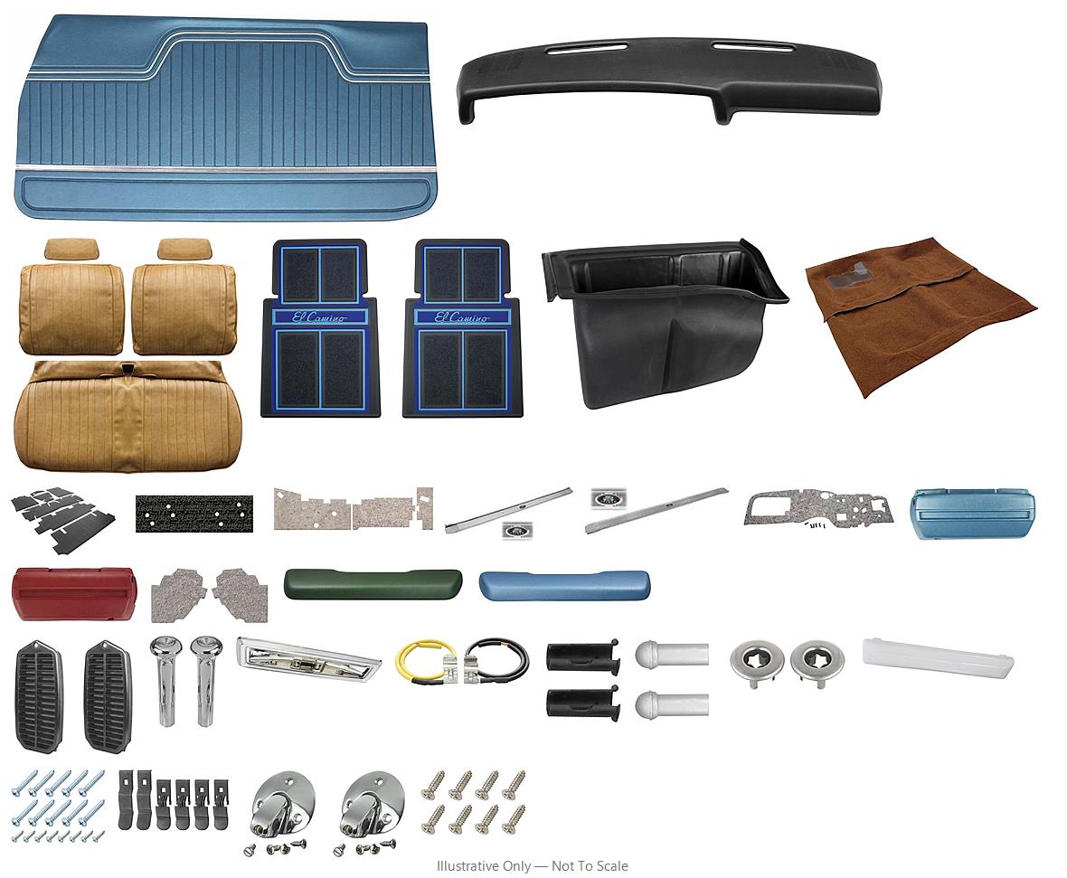 Photo of Interior Kit, 1970 El Camino Stage III, Split Bench, Distinctive