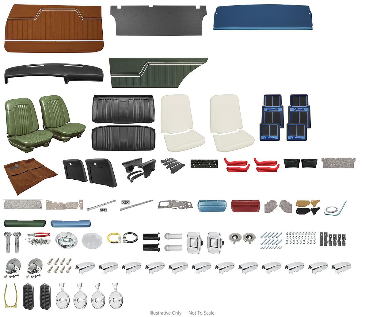 Photo of Interior Kit, 1971-72 Chevelle Stage III, Buckets, Coupe, Legendary
