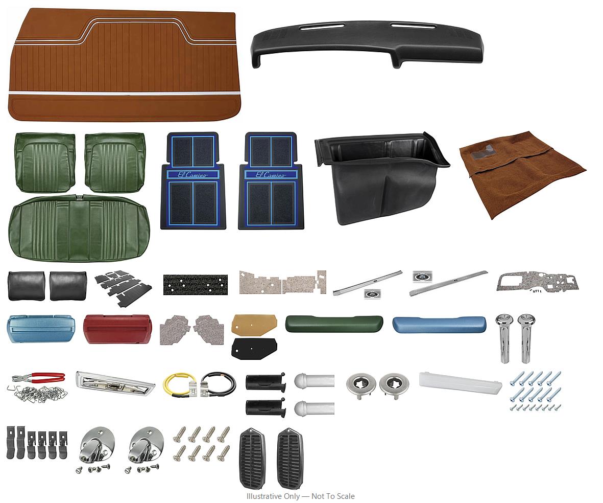 Photo of Interior Kit, 1971-72 El Camino Stage III, Split Bench, Legendary