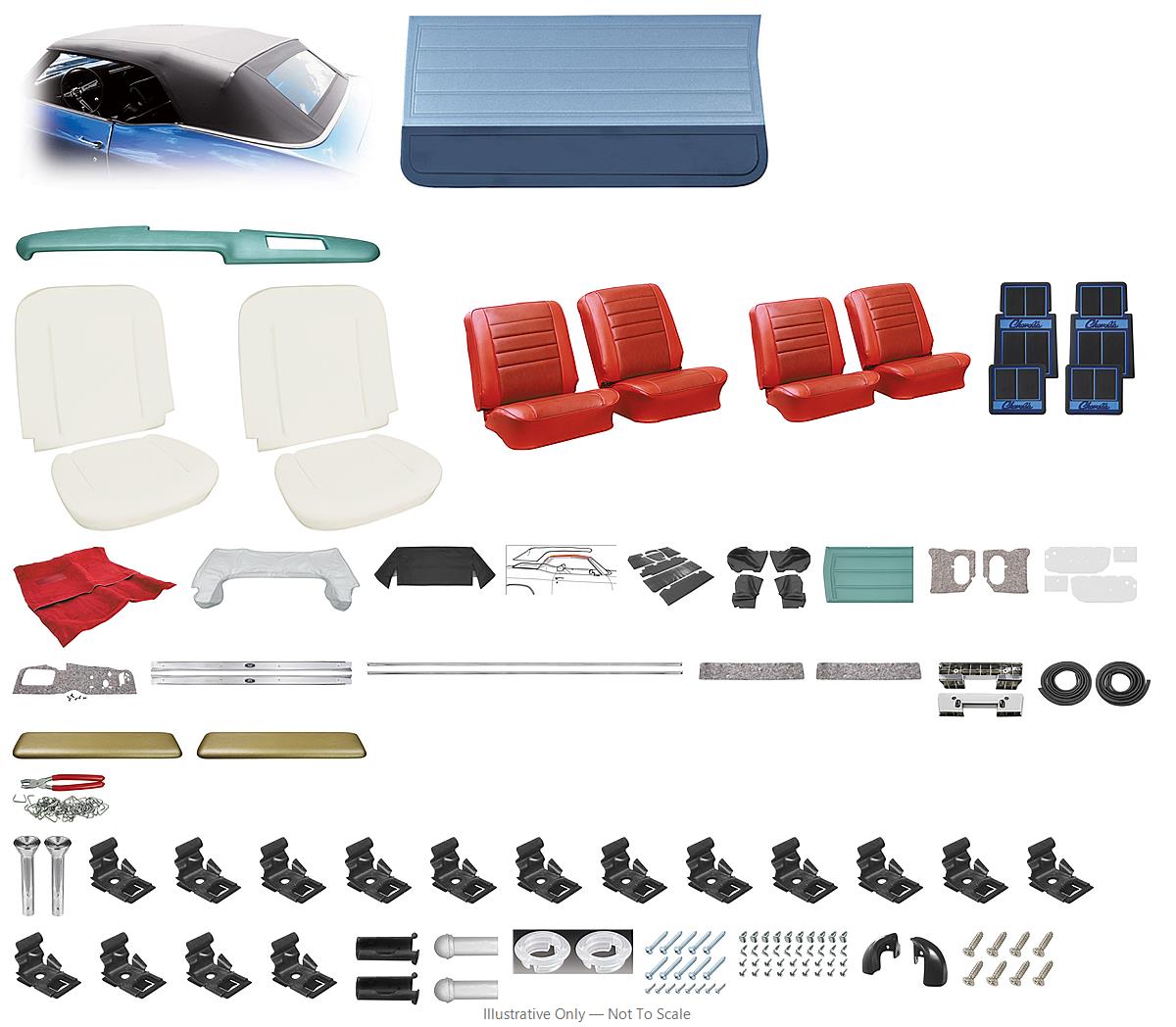 Photo of Interior Kit, 1965 Chevelle Stage III, Buckets, Convertible-LEGENDARY