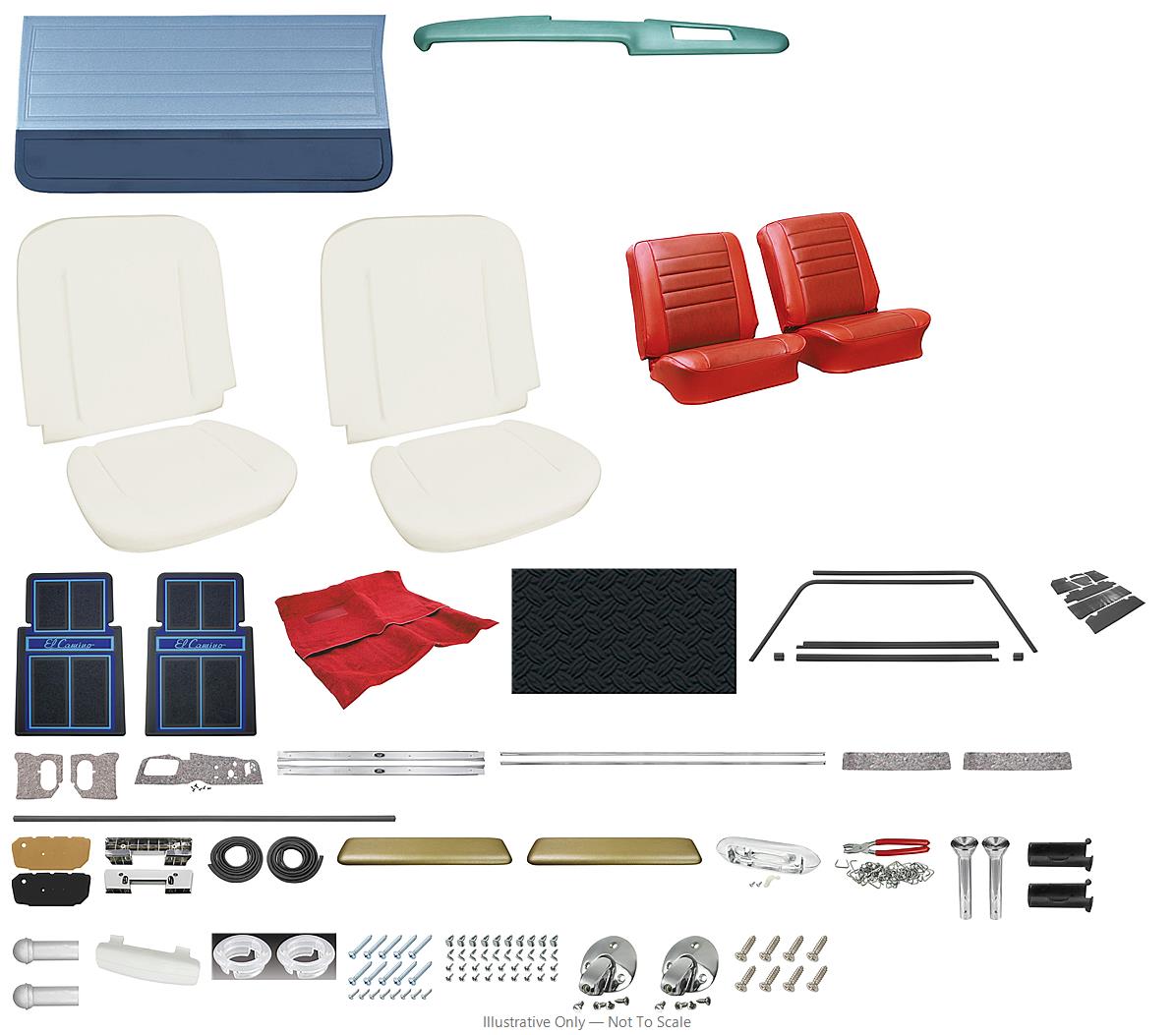 Photo of Interior Kit, 1965 El Camino Stage III, Buckets-LEGENDARY