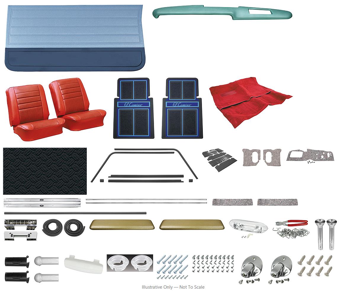 Photo of Interior Kit, 1965 El Camino Stage III, Split Bench-PUI