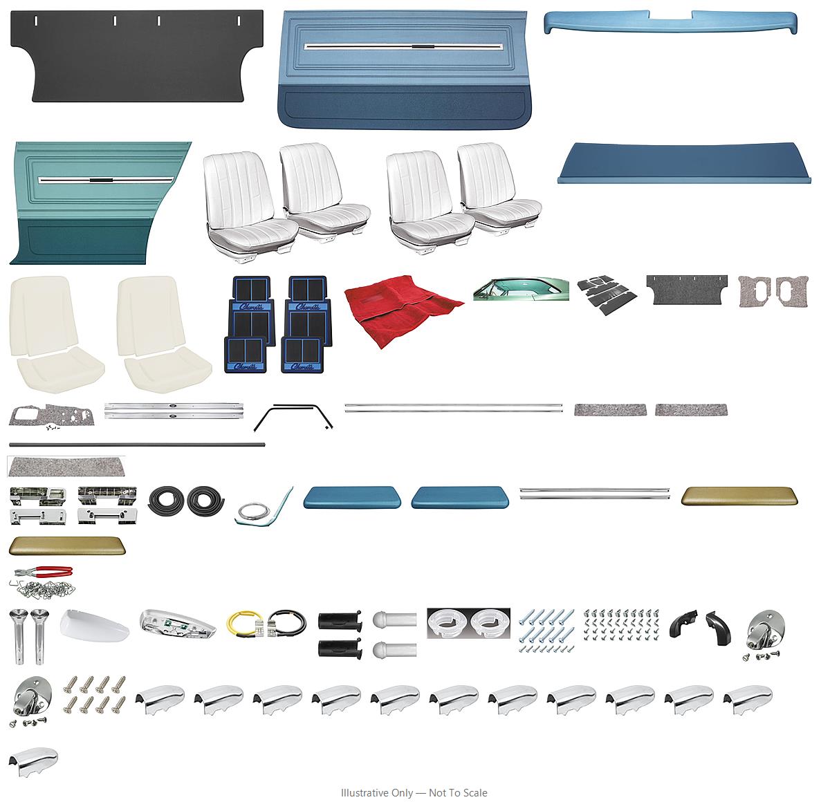 Photo of Interior Kit, 1966 Chevelle Stage III, Buckets, Coupe, PUI