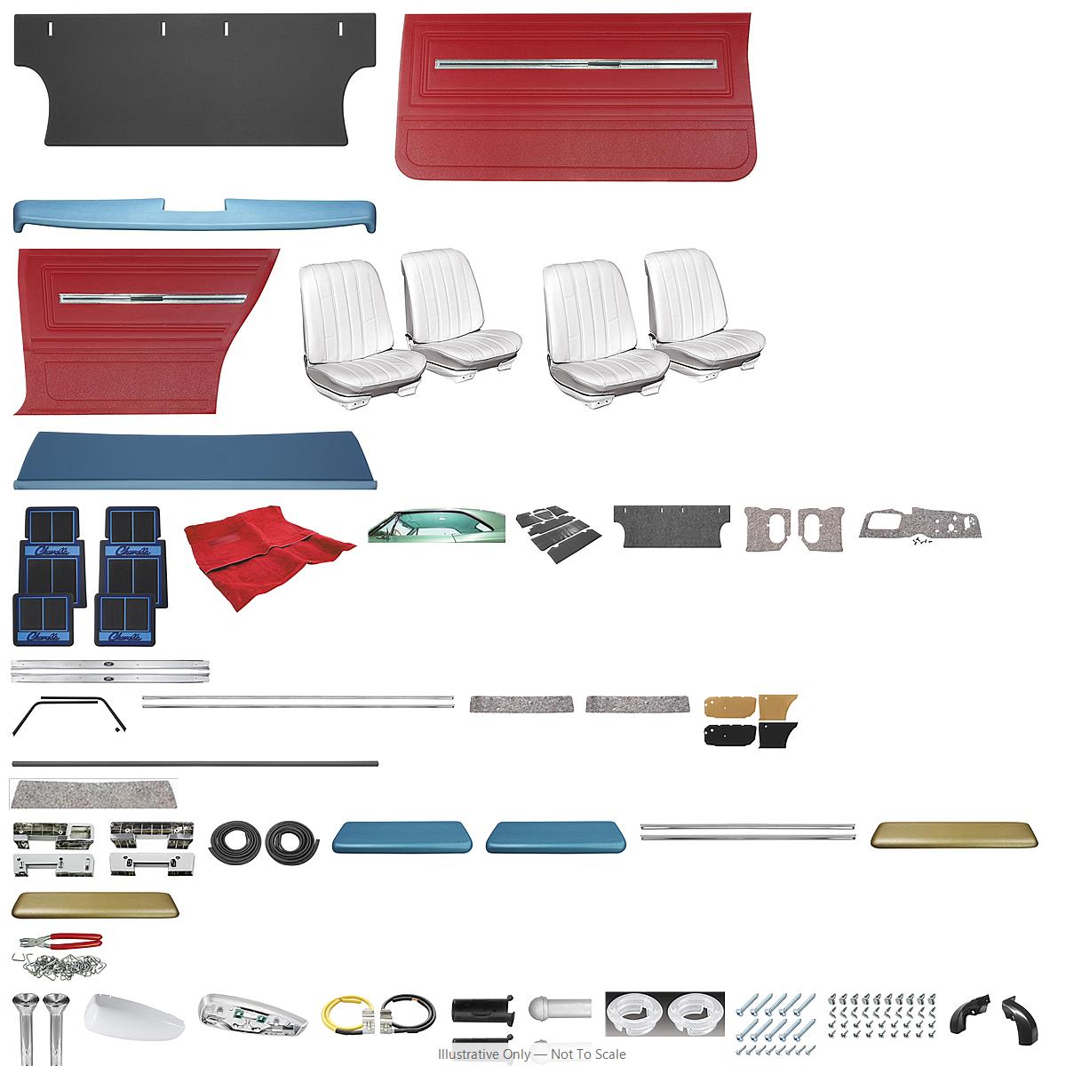 Photo of Interior Kit, 1966 Chevelle Stage III, Split Bench, Coupe, LEG