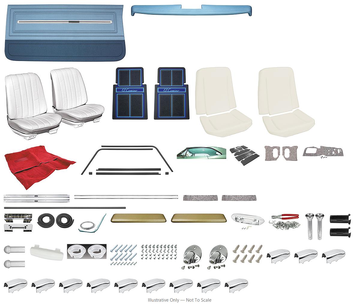 Photo of Interior Kit, 1966 El Camino Stage III, Buckets, PUI