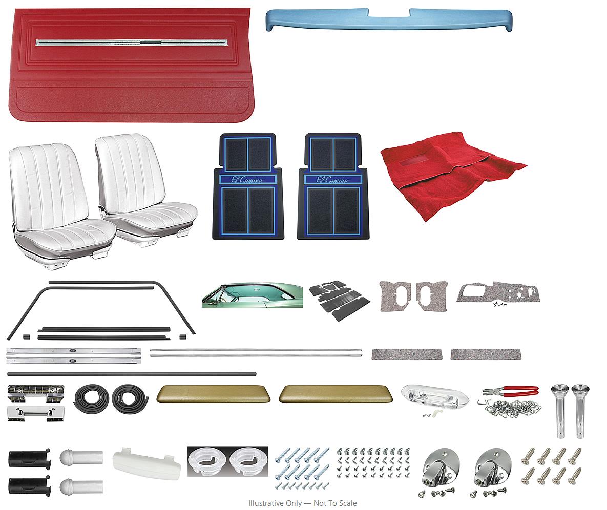 Photo of Interior Kit, 1966 El Camino Stage III, Split Bench, DI