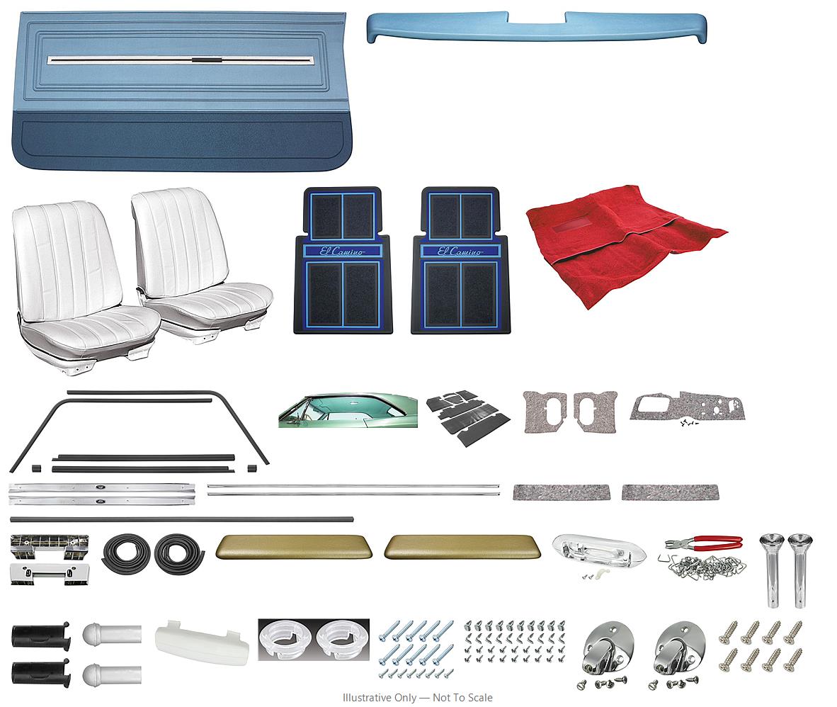 Photo of Interior Kit, 1966 El Camino Stage III, Split Bench, PUI