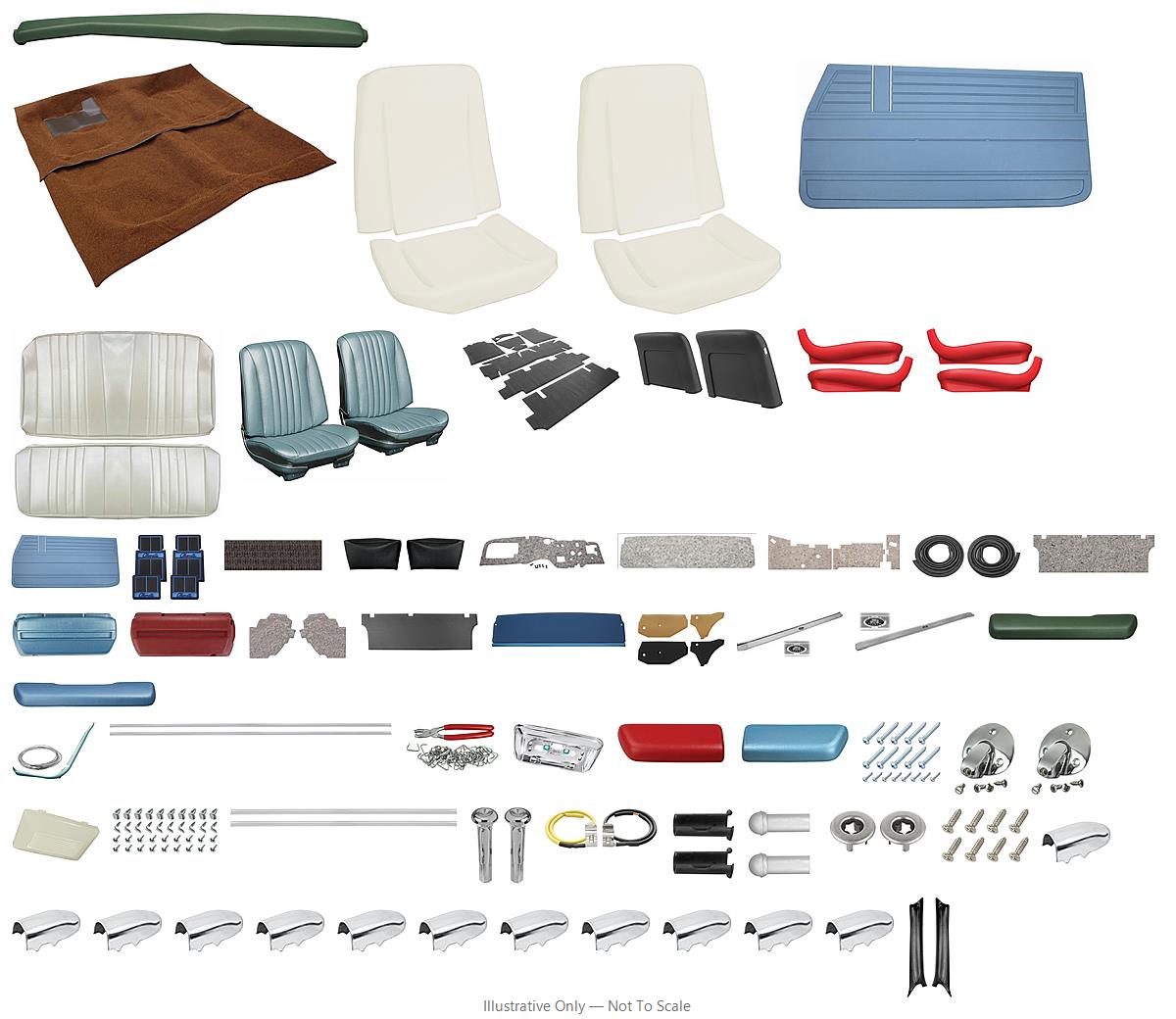 Photo of Interior Kit, 1968 Chevelle Stage III, Buckets, Coupe LEG