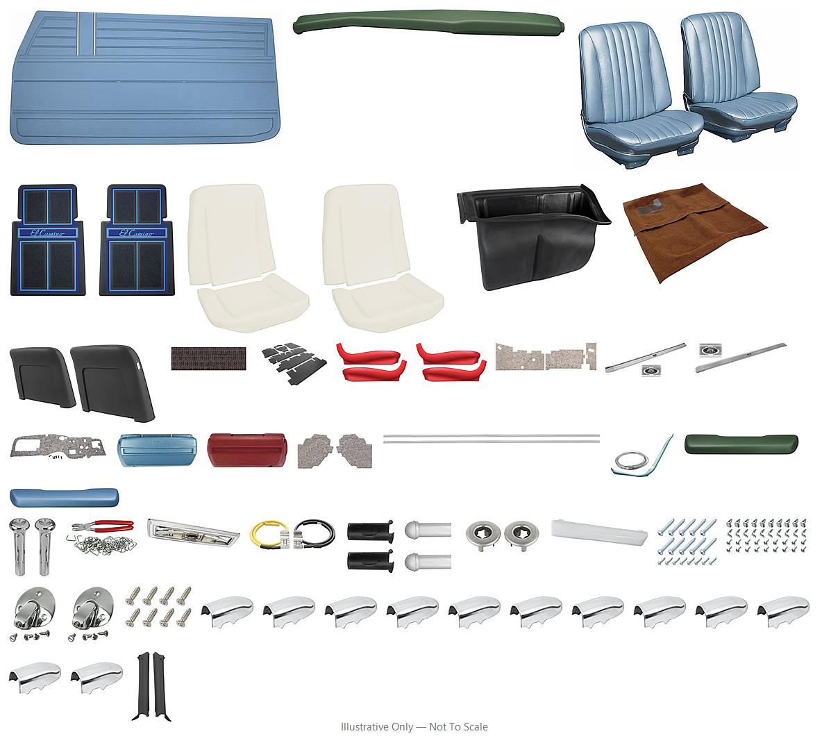 Photo of Interior Kit, 1968 El Camino Stage III, Buckets DI