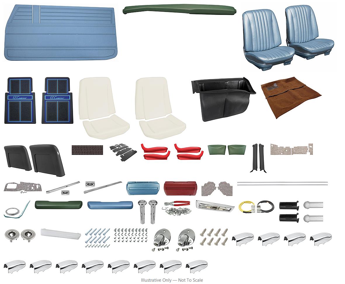 Photo of Interior Kit, 1968 El Camino Stage III, Buckets PUI