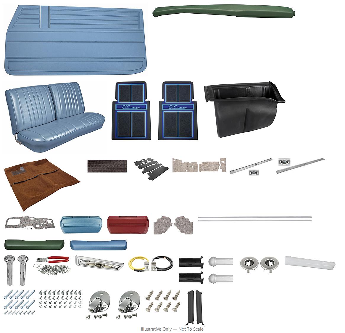 Photo of Interior Kit, 1968 El Camino Stage III, Split Bench DI