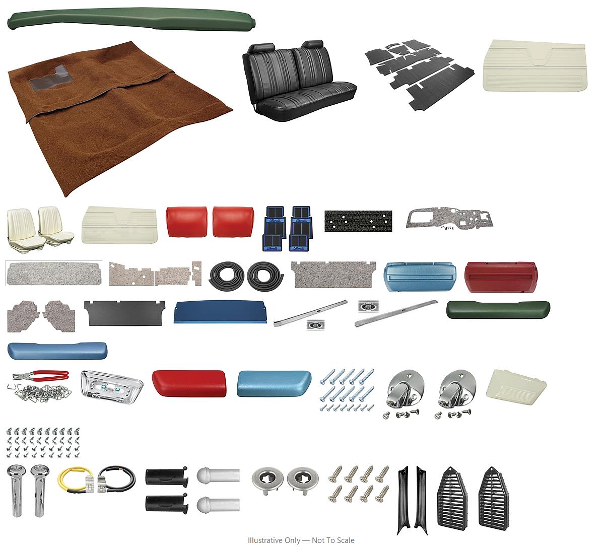 Photo of Interior Kit, 1969 Chevelle Stage III, Split Bench, Coupe PUI