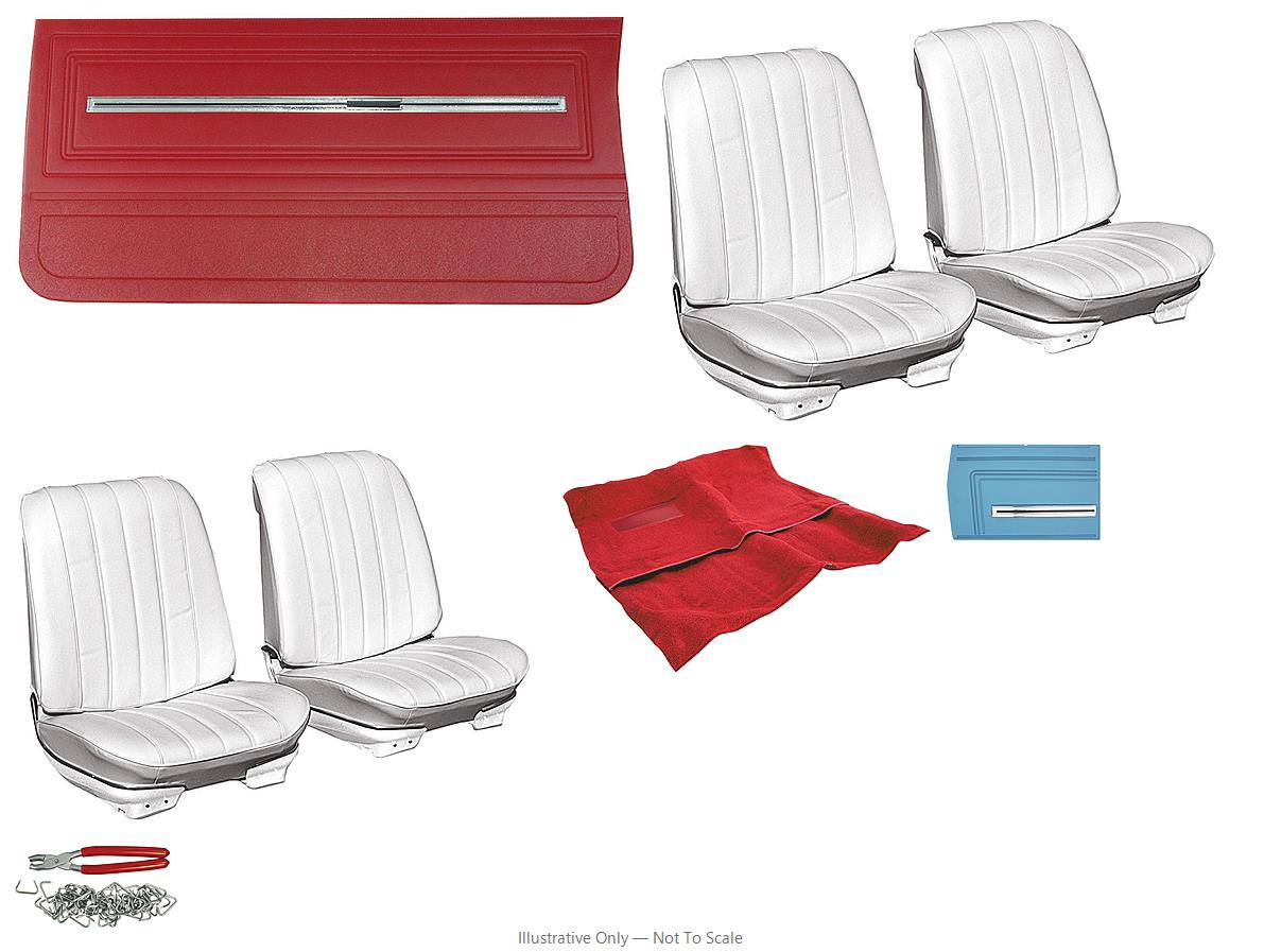 Photo of Interior Kit, 1966 Chevelle Stage I, Buckets, Convertible, LEG