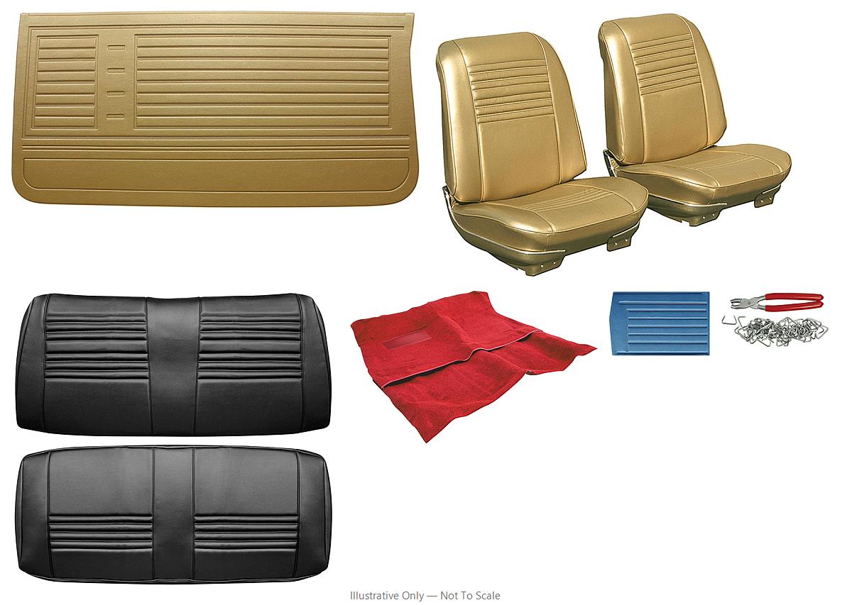 Photo of Interior Kit, 1967 Chevelle Stage I, Buckets, Convertible, PUI