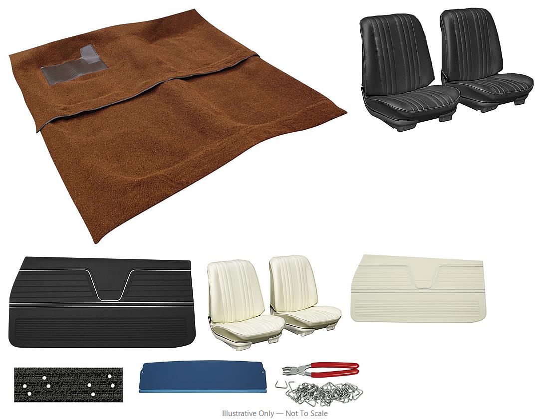 Photo of Interior Kit, 1969 Chevelle Stage I, Buckets, Coupe LEG