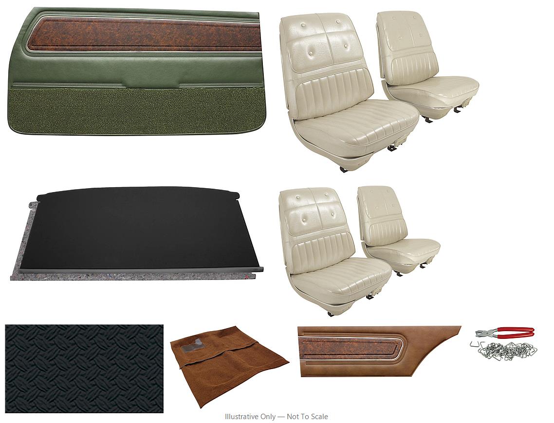 Photo of Interior Kit, 1970 Cutlass Sprme Holiday & Sprme , Stage I, Buckets, Coupe, PUI