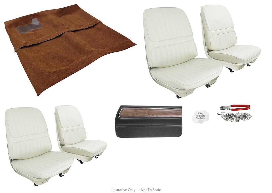 Photo of Interior Kit, 1971-72 Cutlass 442 , Stage I, Bench, CnvP, Distinctive