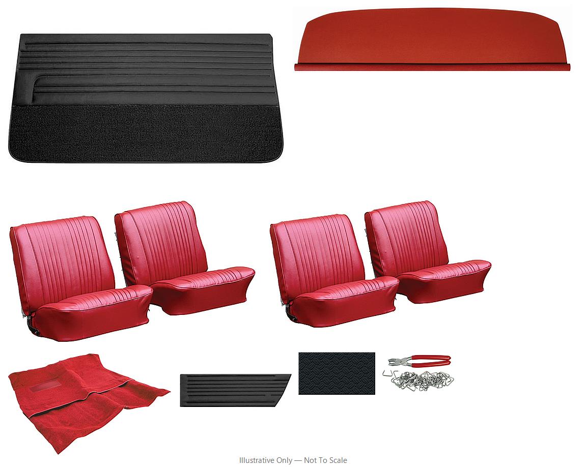 Photo of Interior Kit, 1965 Cutlass Stage I, Buckets, Holiday/442 Coupe, Distinctive