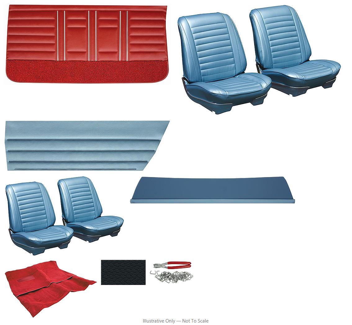 Photo of Interior Kit, 1967 Cutlass Holiday, Stage I, Buckets, Coupe, Legendary