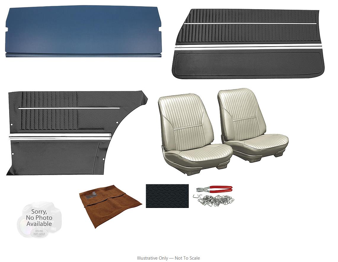 Photo of Interior Kit, 1969 Cutlass S/442 Stage I, Split Bench, Holiday Coupe DI