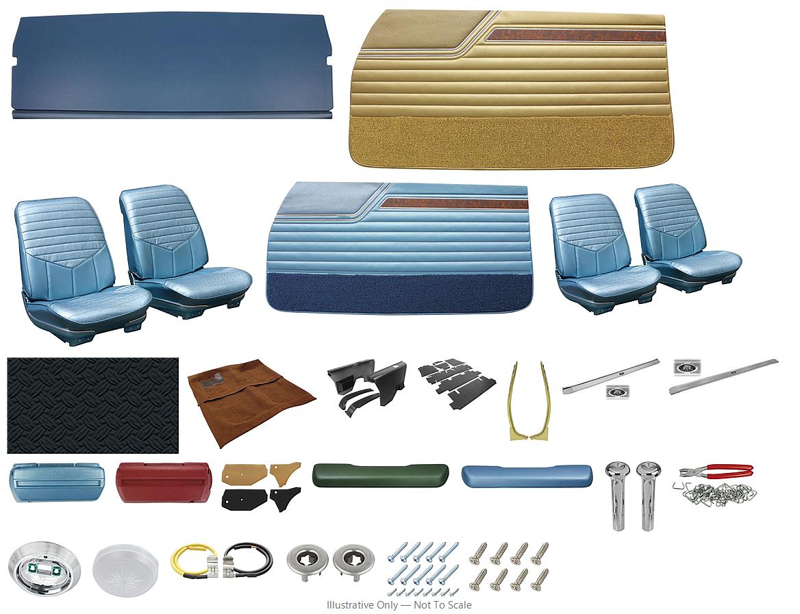 Photo of Interior Kit, 1970 Cutlass Holiday & "S", Stage II, Buckets, Coupe, Legendary