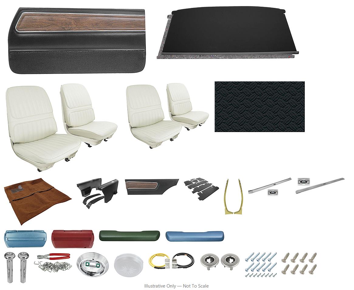 Photo of Interior Kit, 1971-72 Cutlass Sprme Holiday & Sprme , Stage II, Bench, Coupe, D