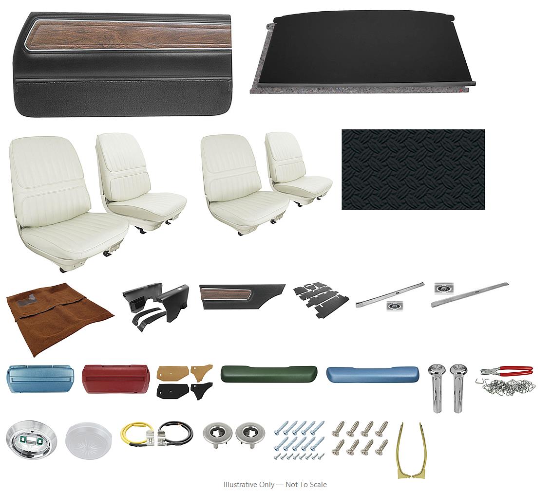 Photo of Interior Kit, 1971-72 Cutlass Sprme Holiday & Sprme , Stage II, Bench, Coupe, L