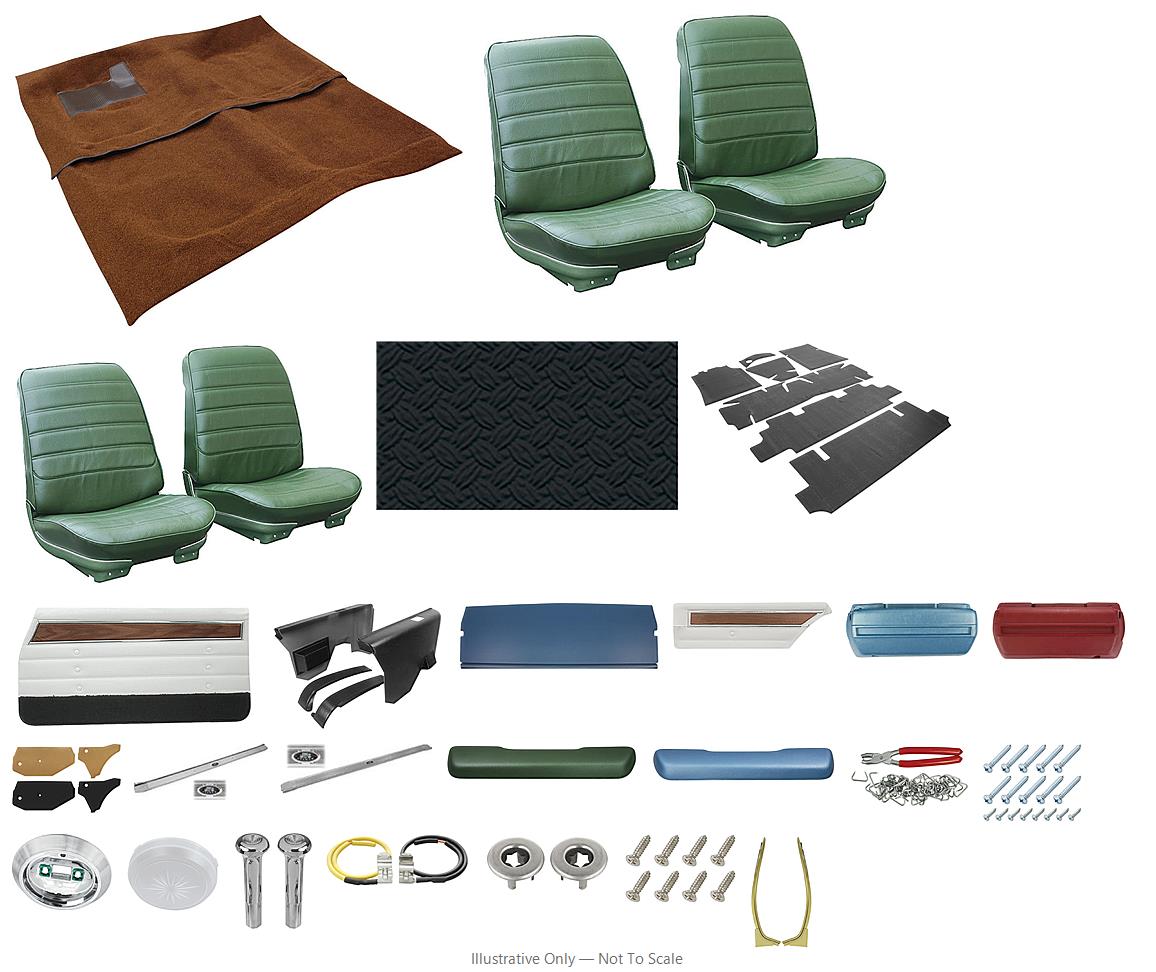 Photo of Interior Kit, 1971 Cutlass Holiday & "S", Stage II, Buckets, Coupe, Legendary