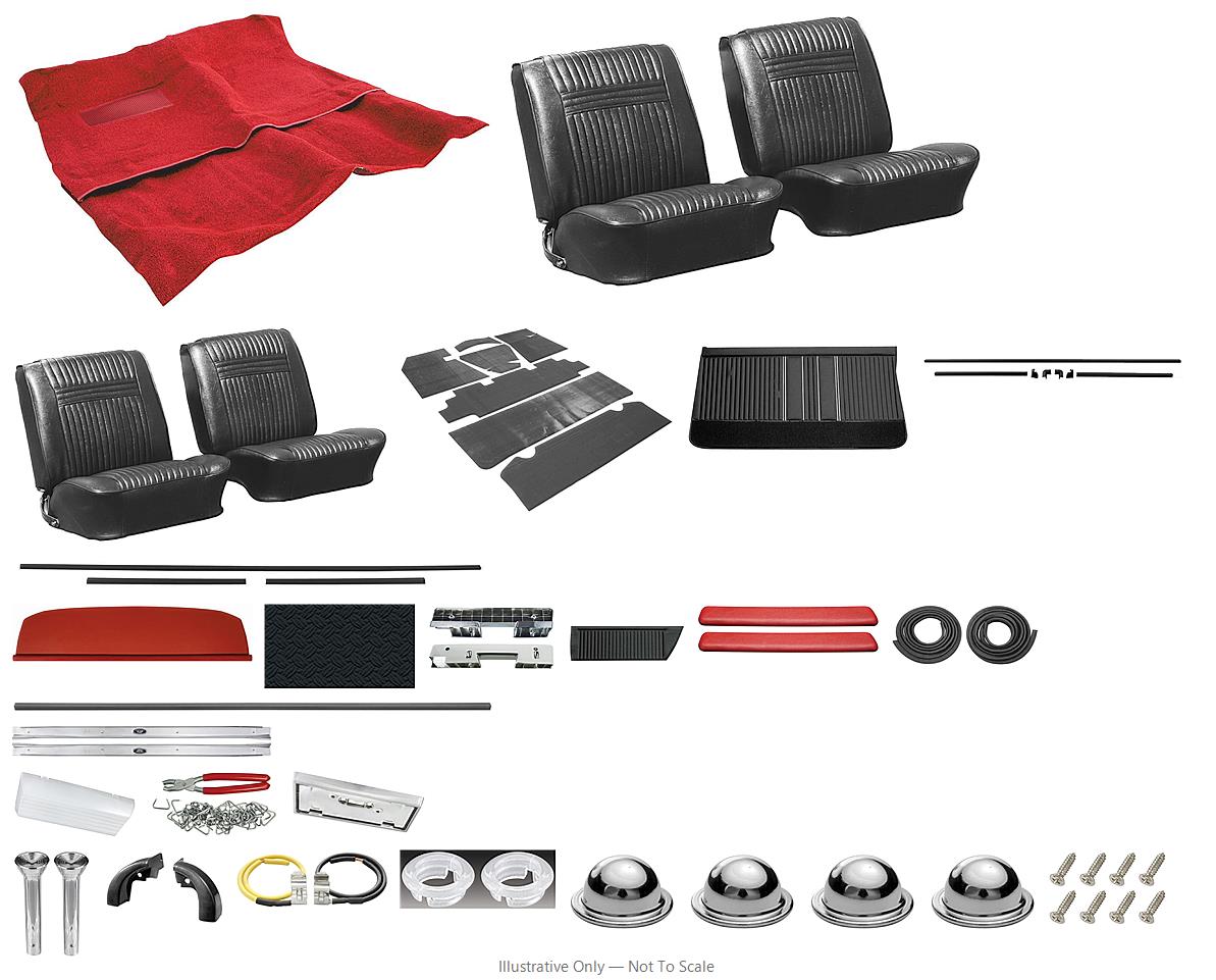 Photo of Interior Kit, 1964 Cutlass Stage II, Buckets, Holiday Coupe, Distinctive