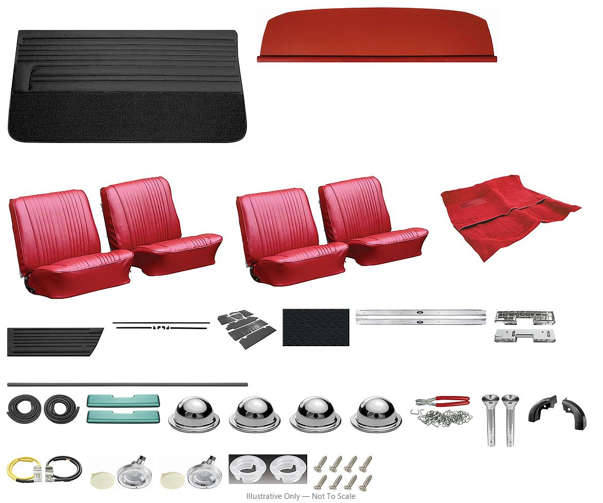 Photo of Interior Kit, 1965 Cutlass Stage II, Buckets, Holiday/442 Coupe, Distinctive