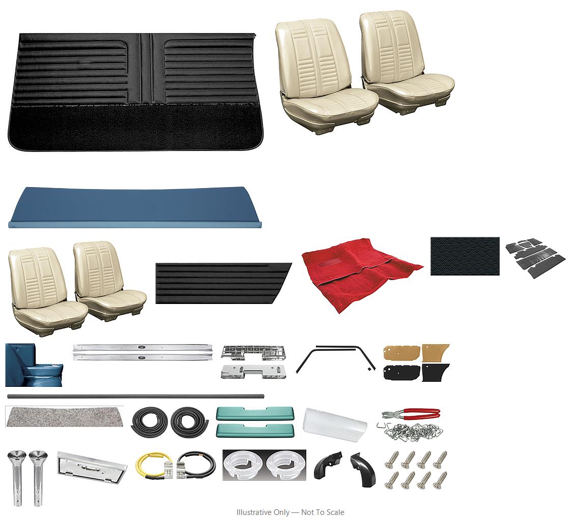Photo of Interior Kit, 1966 Cutlass Holiday, Stage II, Bench, Coupe, Legendary