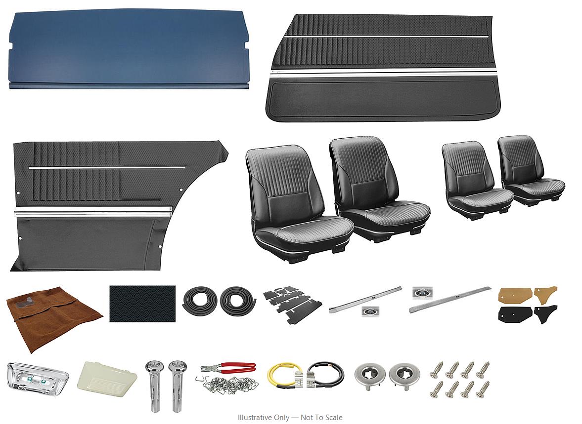Photo of Interior Kit, 1968 Cutlass S/442, Stage II, Bench, Holiday Coupe LEG