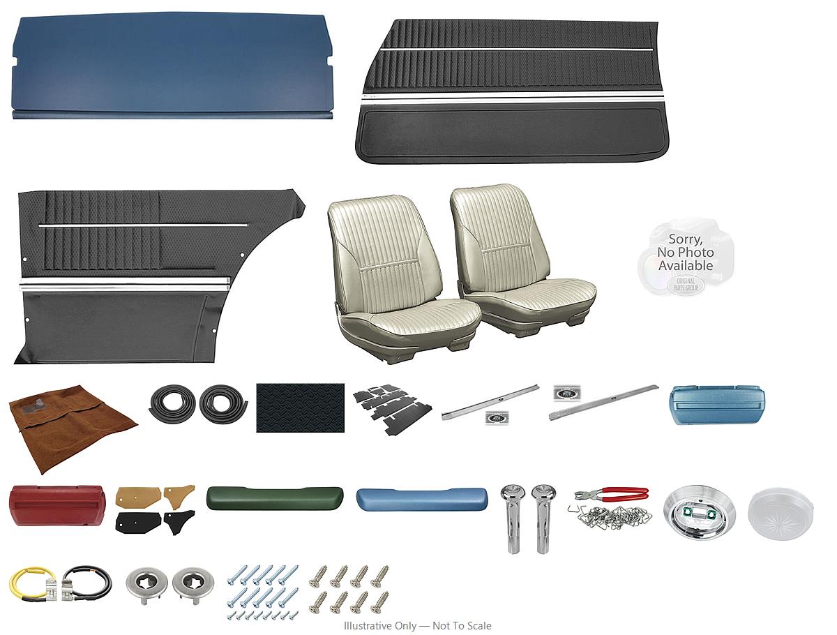 Photo of Interior Kit, 1969 Cutlass Stage II, Bench, Holiday/442/Hurst Olds Coupe LEG