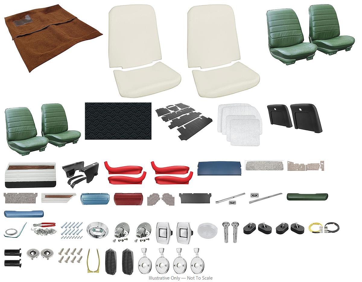 Photo of Interior Kit, 1971 Cutlass Holiday & "S", Stage III, Buckets, Coupe, Distinctive