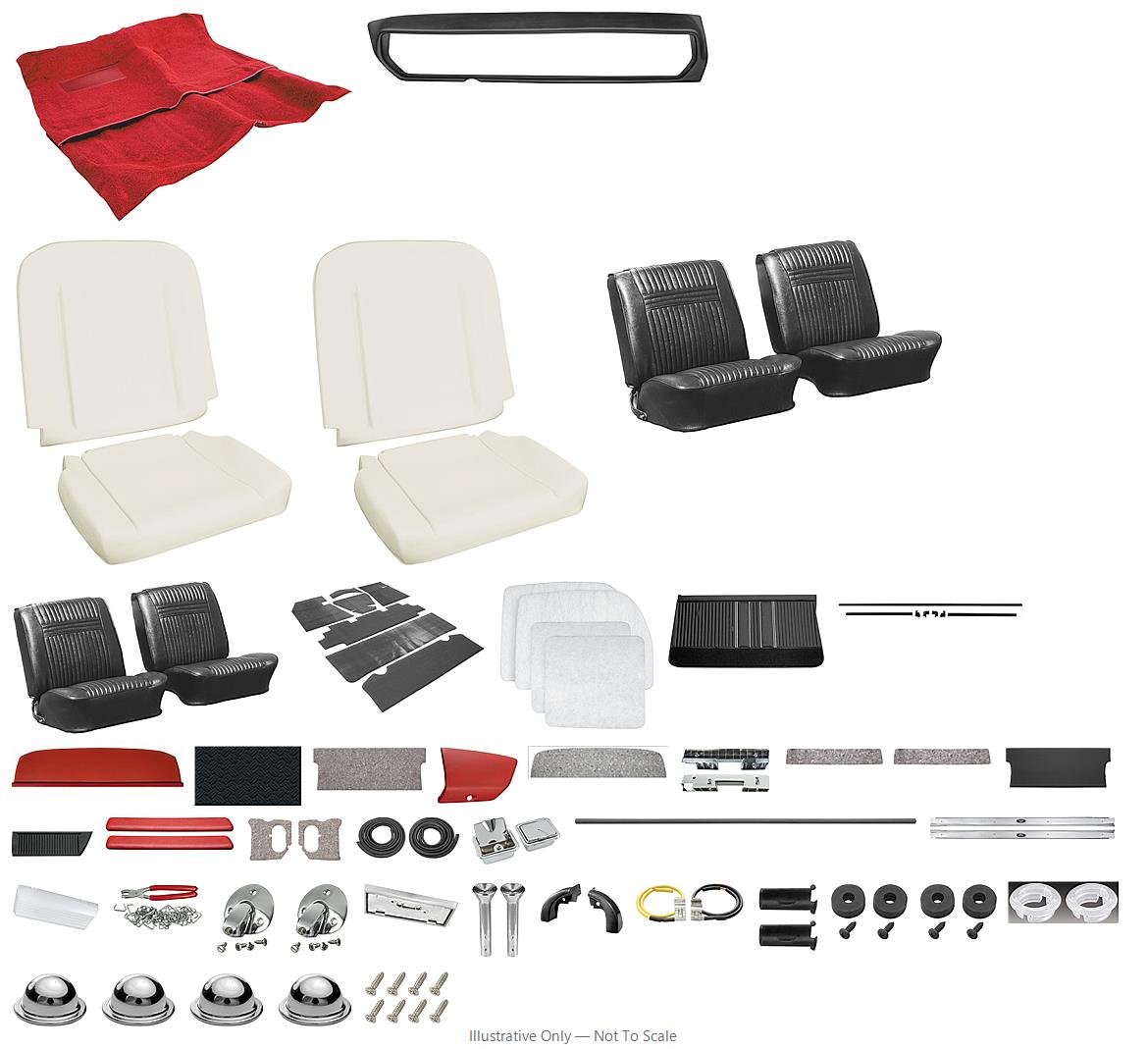 Photo of Interior Kit, 1964 Cutlass Stage III, Buckets, Holiday Coupe, Distinctive