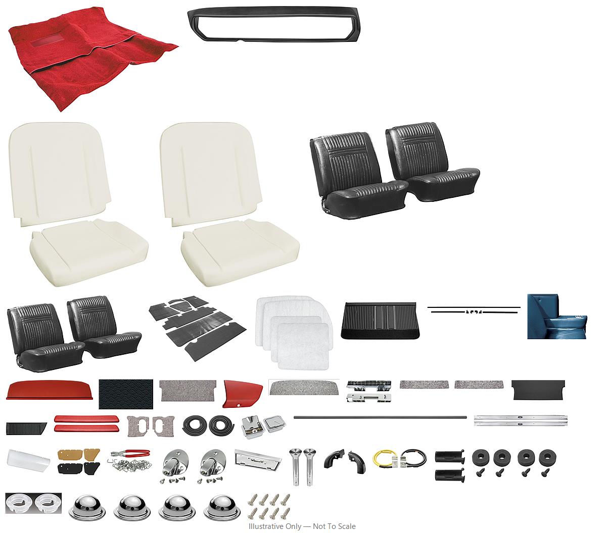 Photo of Interior Kit, 1964 Cutlass Stage III, Buckets, Holiday Coupe, Legendary