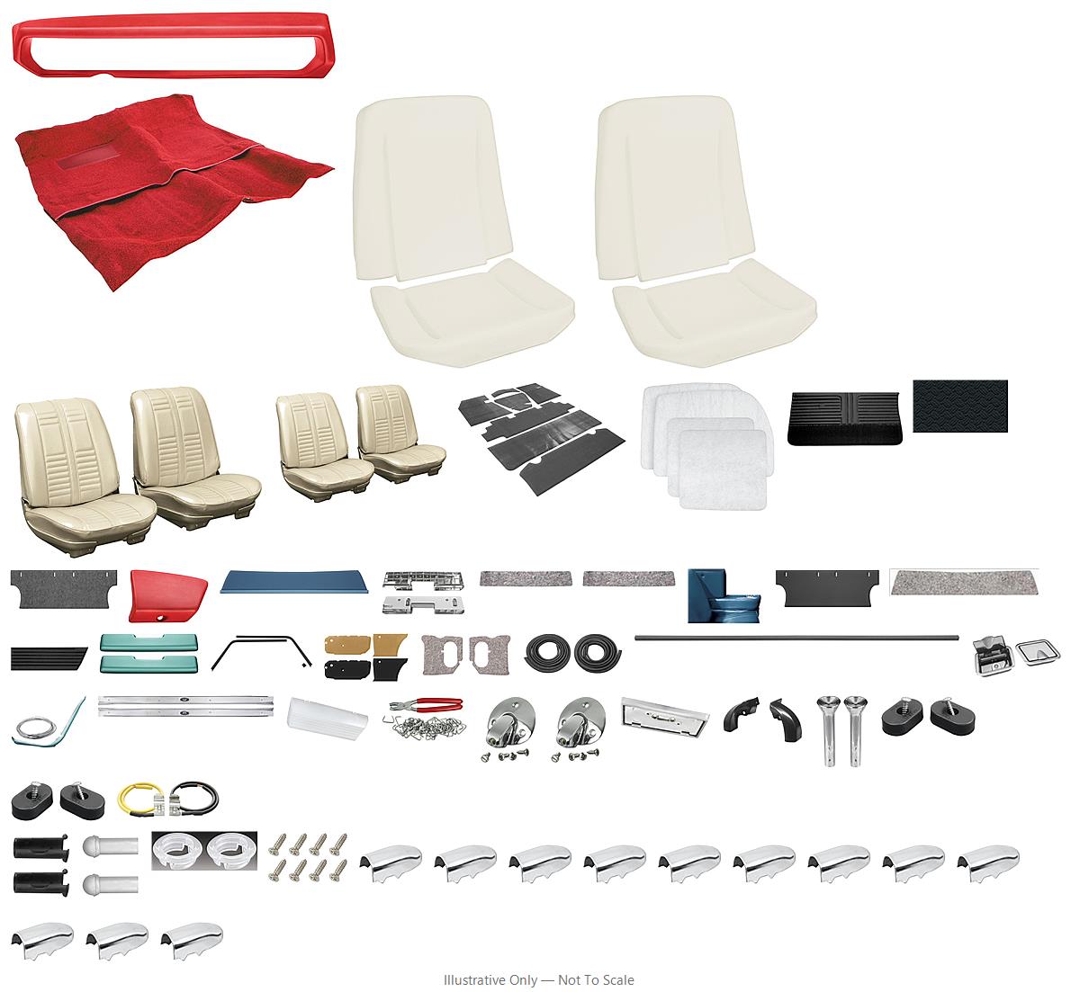 Photo of Interior Kit, 1966 Cutlass Holiday, Stage III, Buckets, Coupe, Legendary