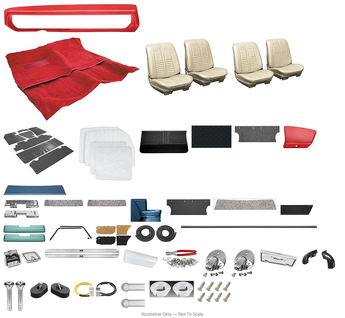 Photo of Interior Kit, 1966 Cutlass Holiday, Stage III, Bench, Coupe, Legendary