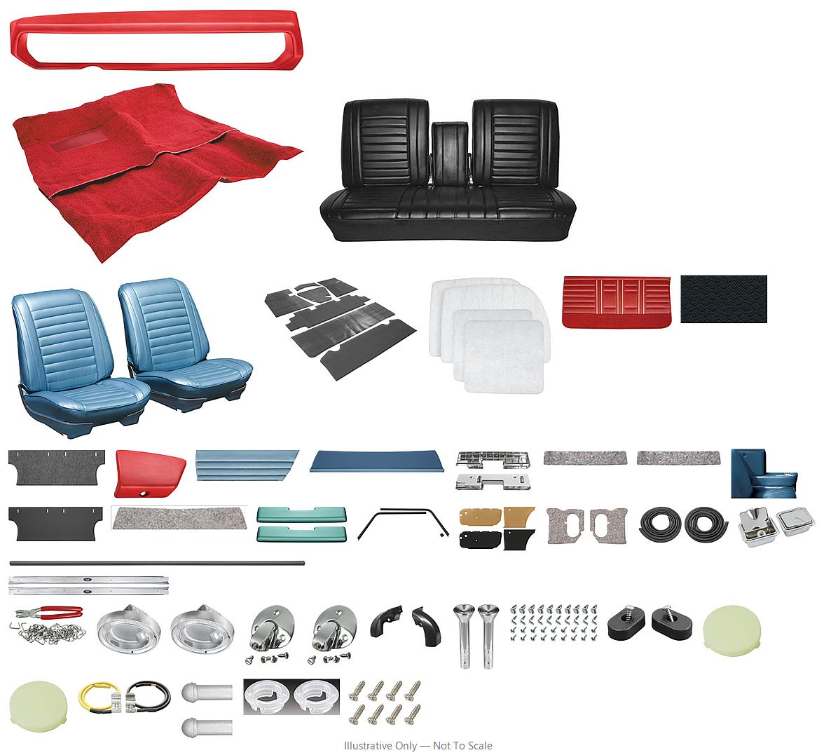 Photo of Interior Kit, 1967 Cutlass Holiday, Stage III, Bench, Coupe, Legendary