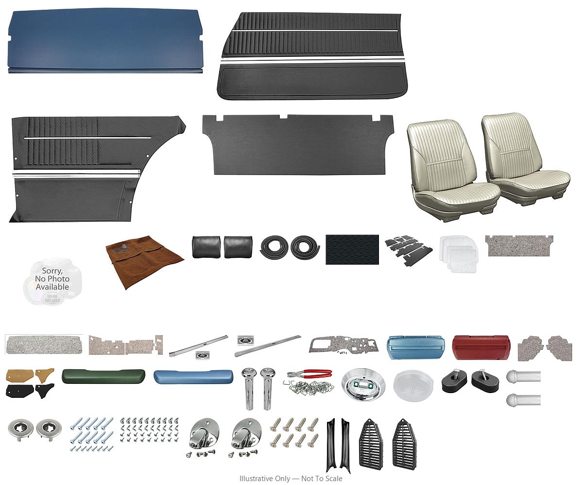 Photo of Interior Kit, 1969 Cutlass Stage III, Bench, Holiday/442/Hurst Olds Coupe LEG