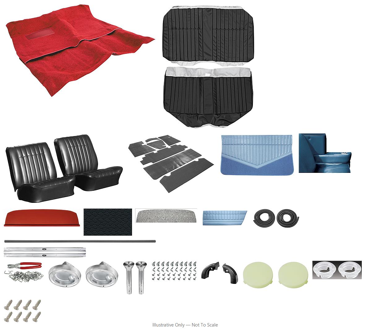 Photo of Interior Kit, 1964 Skylark Stage II, Bench, Coupe-LEGENDARY
