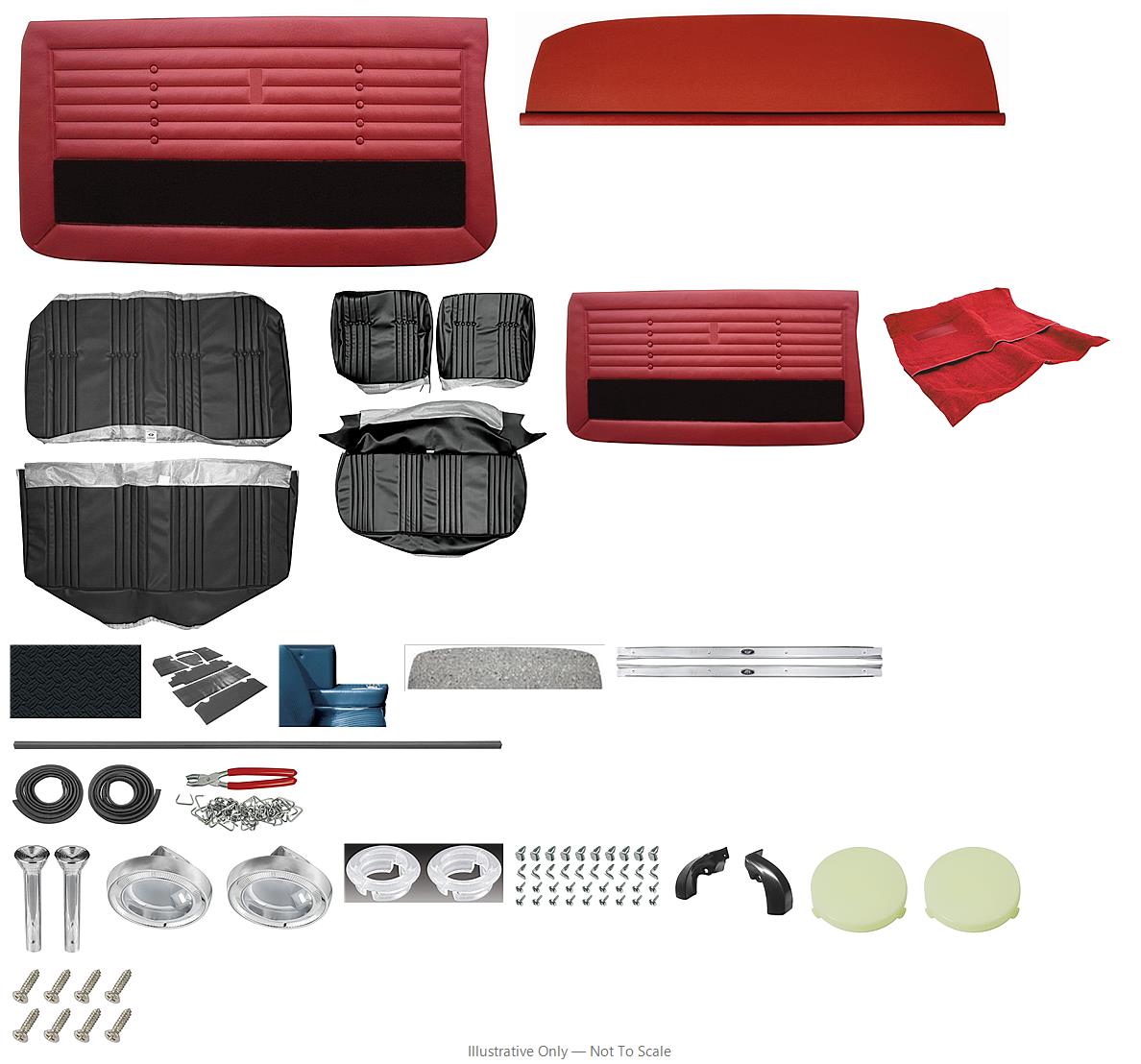 Photo of Interior Kit, 1965 Skylark Stage II, Bench, Coupe-LEGENDARY