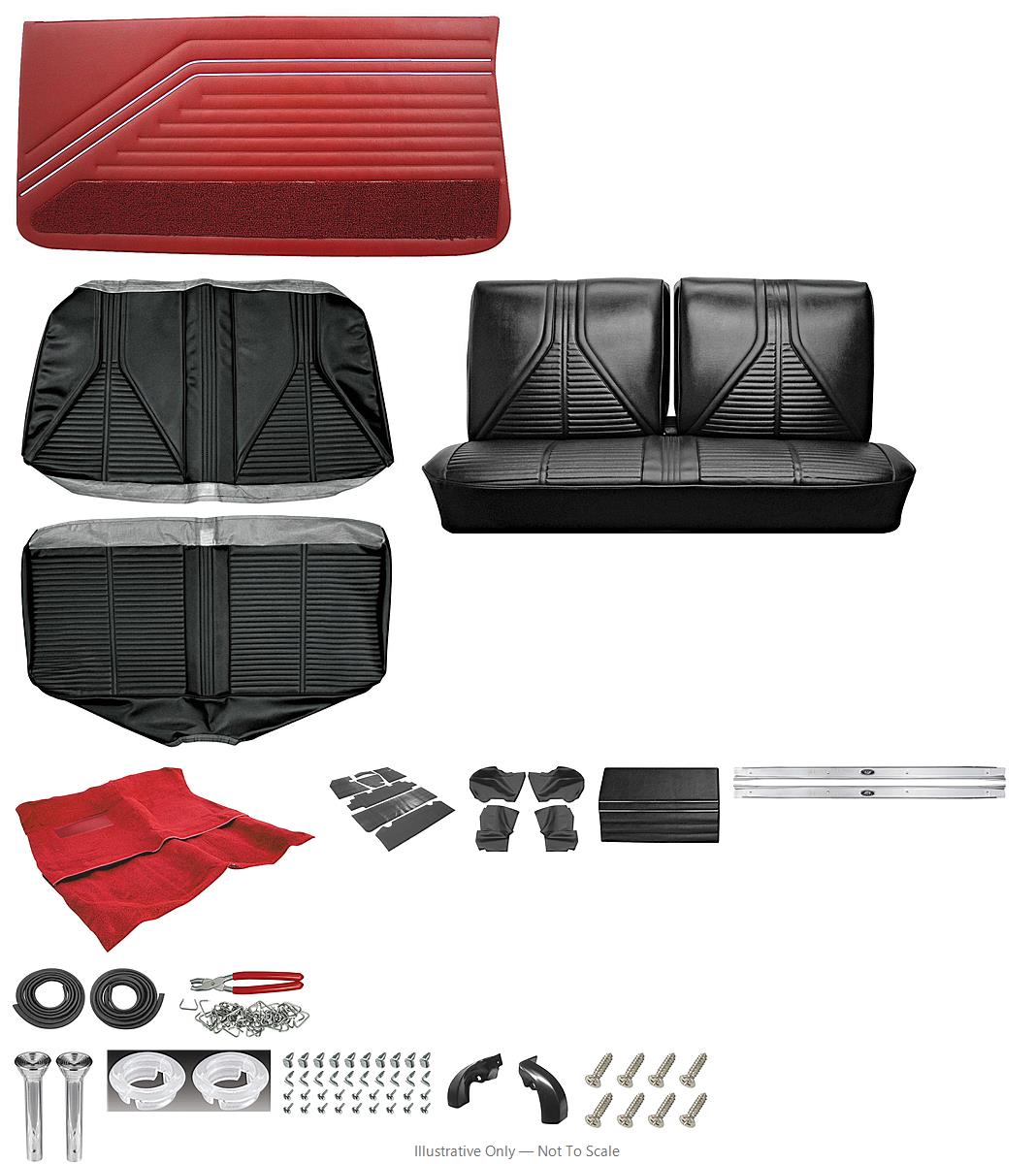 Photo of Interior Kit, 1967 Skylark (Custom) Stage II, SB w/o AR, Convertible, PUI