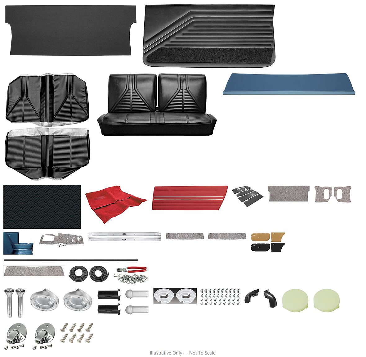 Photo of Interior Kit, 1967 Skylark (Custom) Stage III, SB w/o AR, Coupe, Legendary