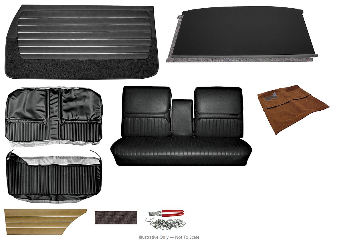 Photo of Interior Kit, 1968 Skylark Stage I, Custom Bench, Coupe w/Armrest LEG