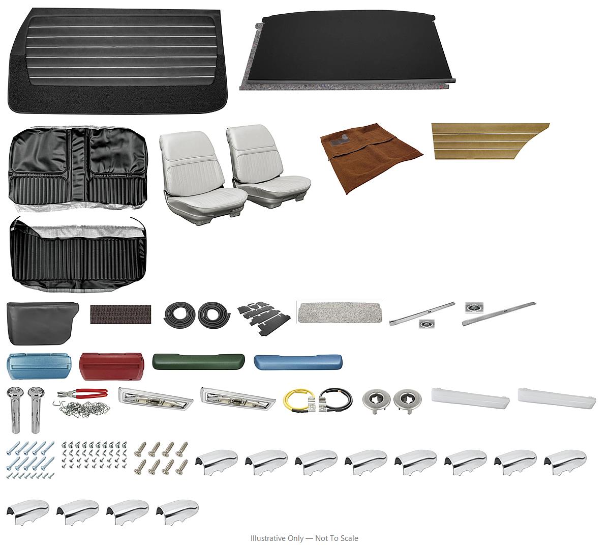 Photo of Interior Kit, 1968 Skylark Stage II, Buckets, Coupe, LEG