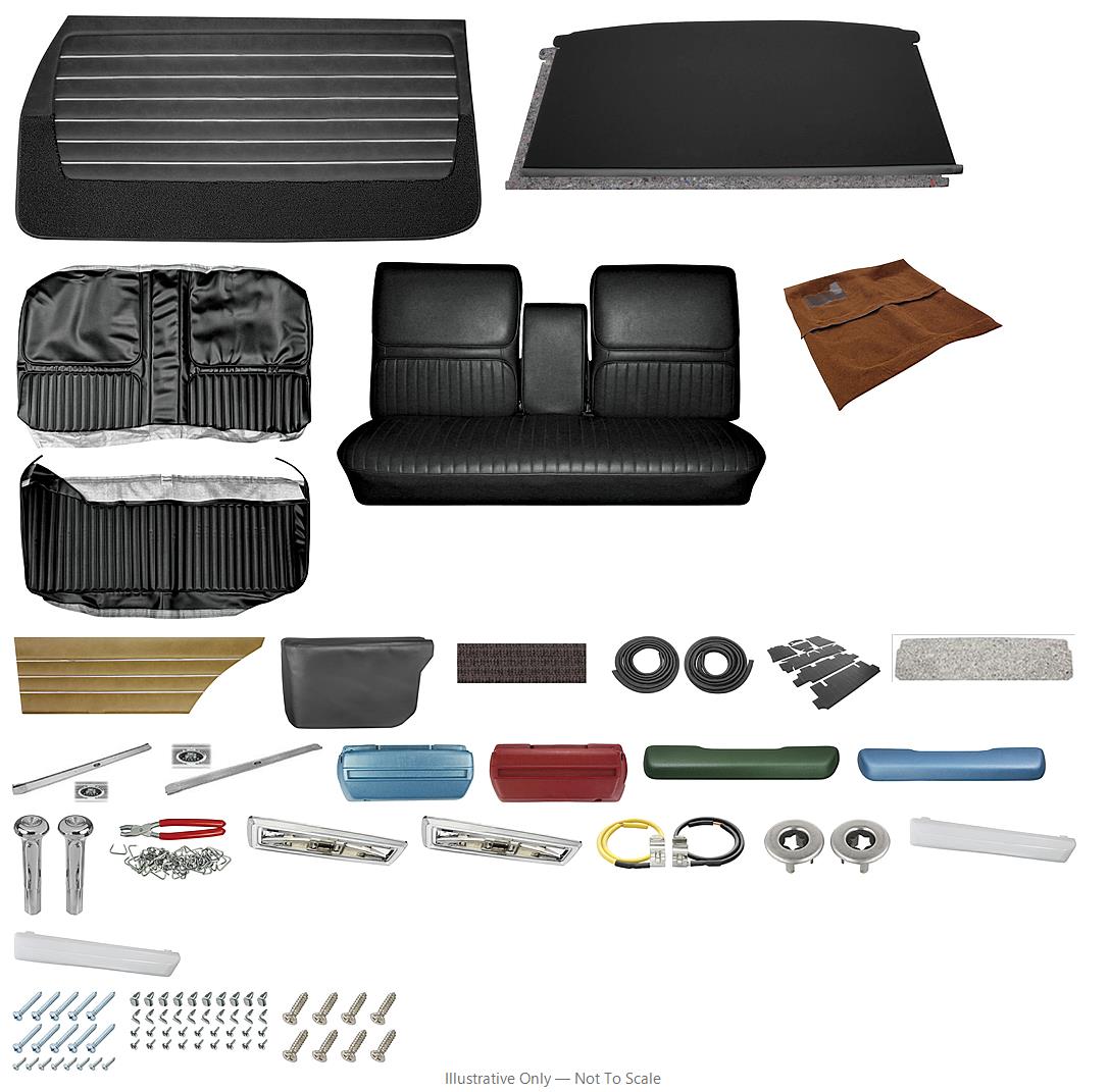 Photo of Interior Kit, 1968 Skylark Stage II, Custom Bench, Coupe w/Armrest LEG