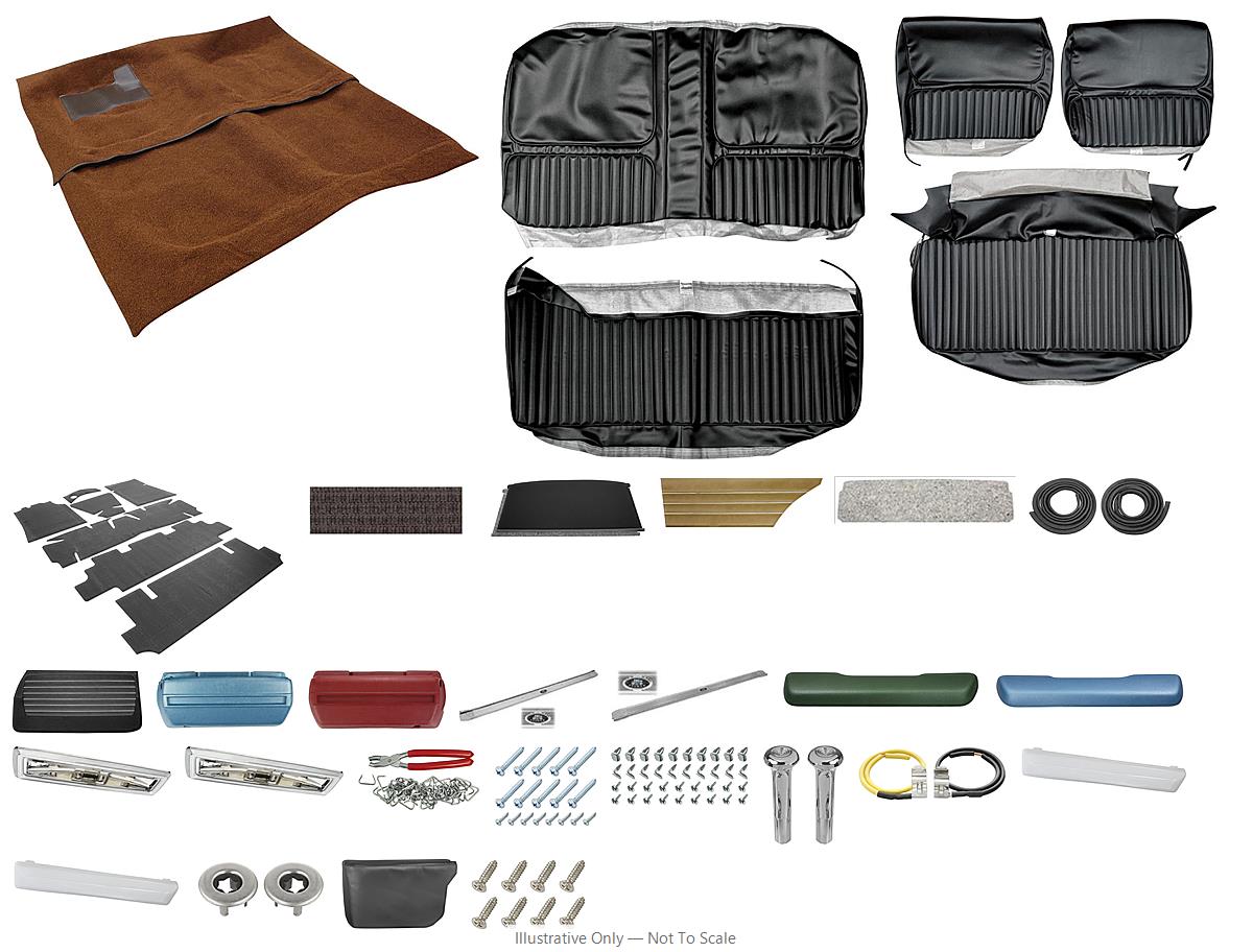 Photo of Interior Kit, 1968 Skylark Stage II, Custom Bench, Coupe w/o Armrest LEG