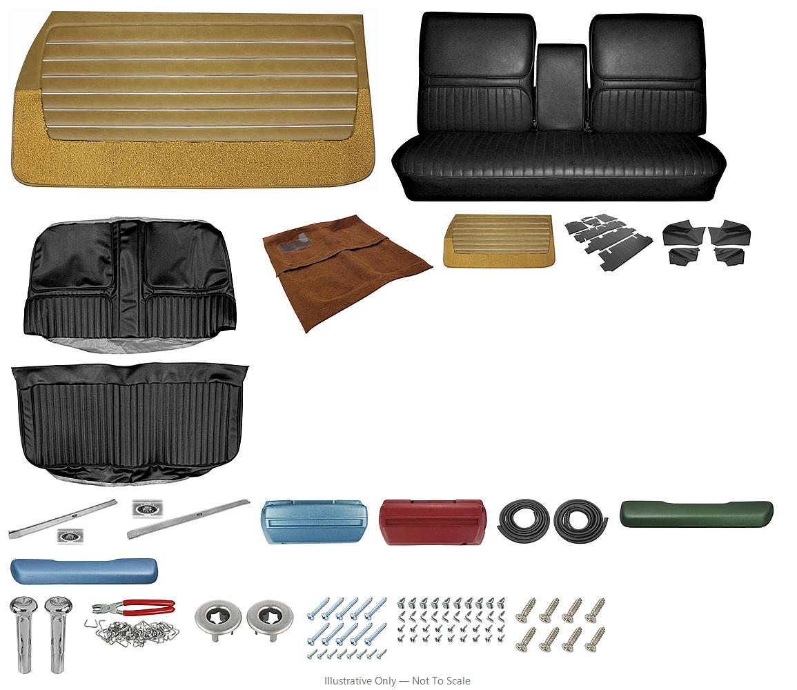 Photo of Interior Kit, 1968 Skylark Stage II, Custom Bench w/ Armrest, Convertible PUI